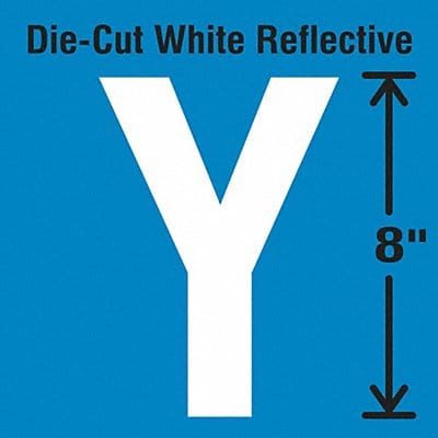 Die-Cut Reflective Letter Label Y