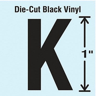 K8338 Die Cut Letter Label K 10 Cards PK10