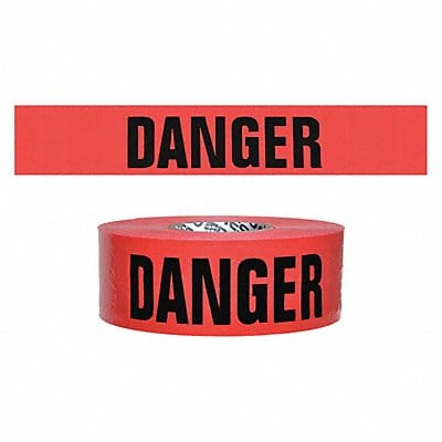 Barricade Tape Red 500 ft L 3 in