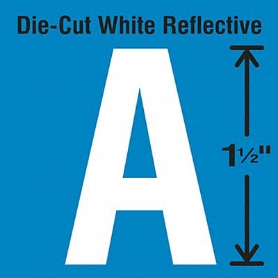 Die-Cut Reflective Letter Label A PK5