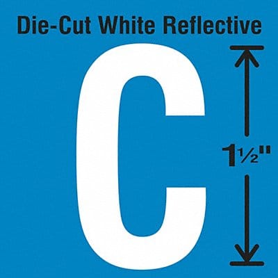 Die-Cut Reflective Letter Label C PK5