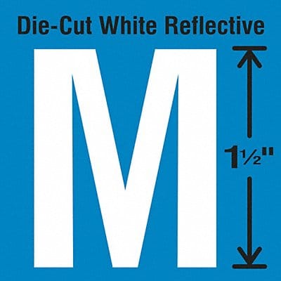 Die-Cut Reflective Letter Label M PK5