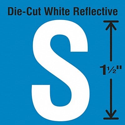 Die-Cut Reflective Letter Label S PK5