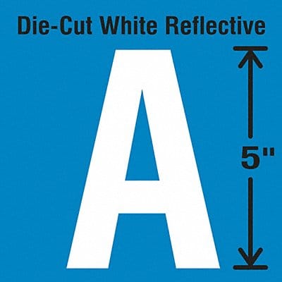 Die-Cut Reflective Letter Label A PK5