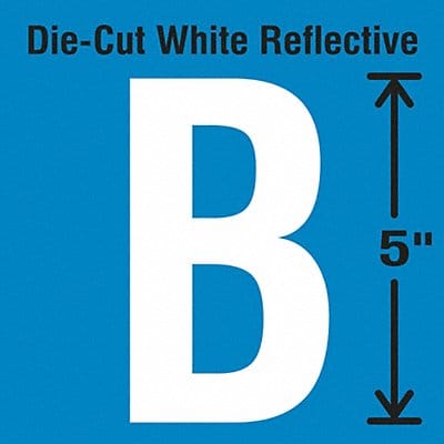 Die-Cut Reflective Letter Label B PK5