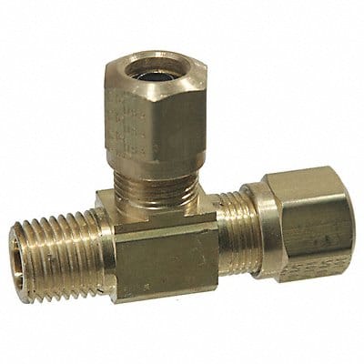 Male Run Tee Compression Brass 3/8InPipe