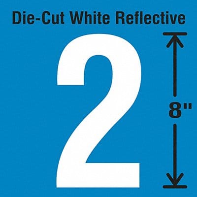 Die-Cut Reflective Number Label 2