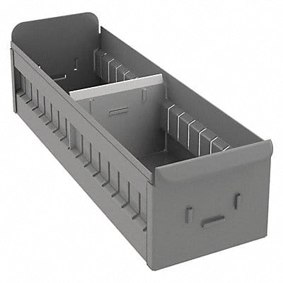 Drawer Bin Gray Steel 4 1/2 in