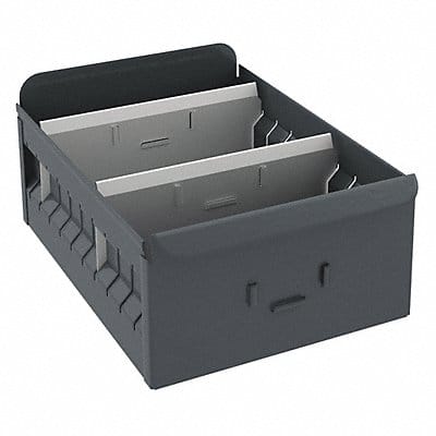 Drawer Bin Gray Steel 4 1/2 in