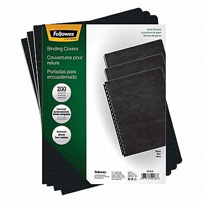 Binding Cover Blk 8-3/4x11-1/4 in PK200