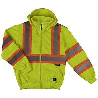 Hi-Vis Hooded Sweatshirt 2XL Yellow/Grn