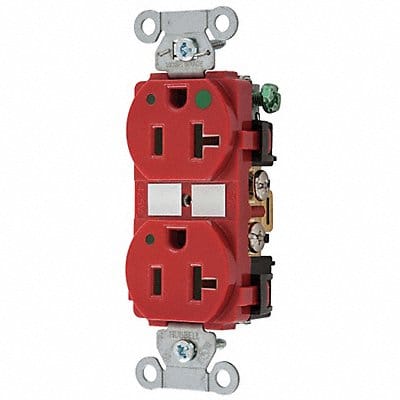 Receptacle Red 20 A 2P3W Back Side 1PK