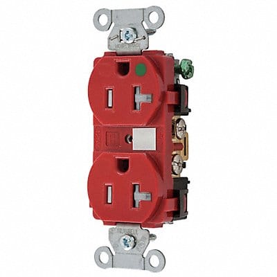 Receptacle Red 20 A 2P3W Back Side 1PK