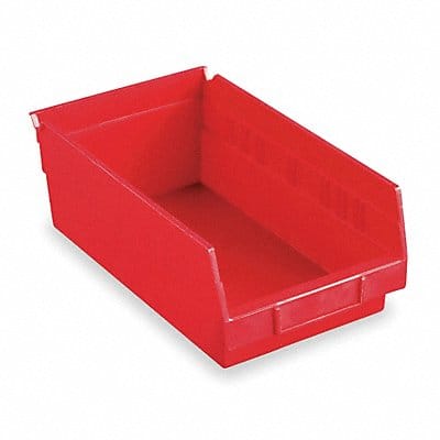 F8464 Shelf Bin Red Indstr Grd Poly 4 in