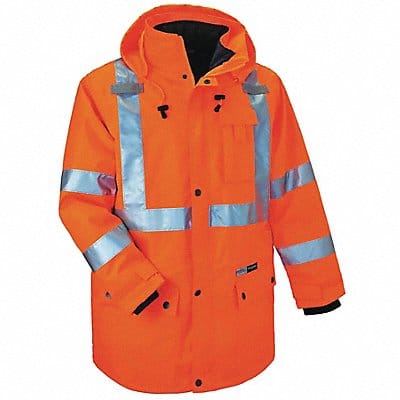 Hooded Jacket Insulated Orange S