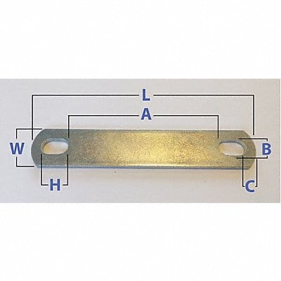 U-Bolt Mounting Plate W 3/4 in PK10