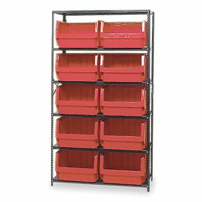 E1531 Bin Shlvng 18inx75inx42in Red