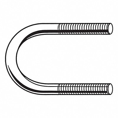 Standard U-BoltInside H 1 3/4 in PK10