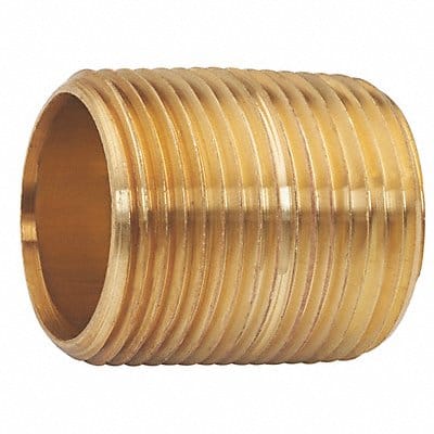 Nipple Red Brass 2 x Close Threaded