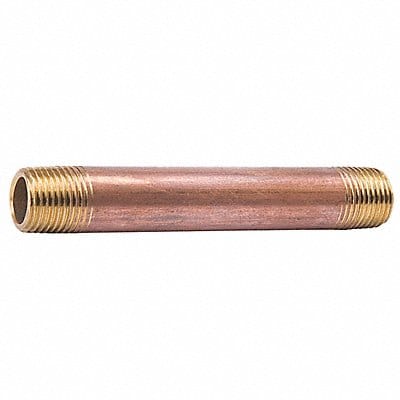 Nipple Red Brass 2 x 4 In Threaded