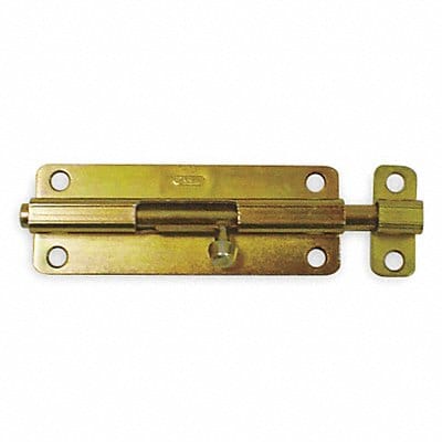 Barrel Slide Bolt Yellow Zinc 5 in L