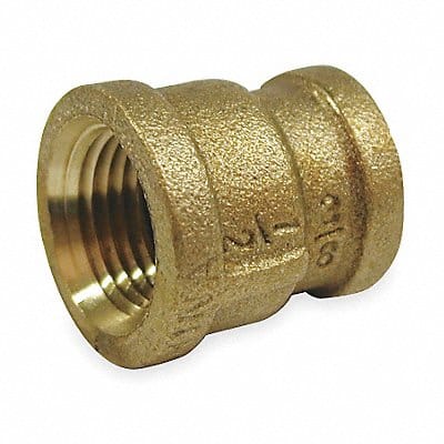 Reducing Coupling Red Brass 1/2 x 1/4 in