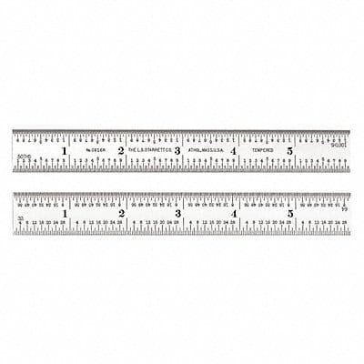 Ruler Spring-Tempered Steel 6 L x 3/4 W