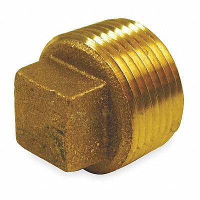 Cored Plug Red Brass 1 1/2 in MNPT