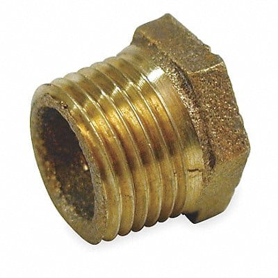 Hex Bushing Red Brass 1/2 x 3/8 in