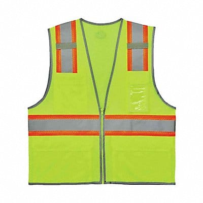 Two Tone Mesh Safety Vest Lime S/M