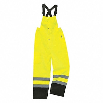 Black Bottom Rain Bibs Lime XL