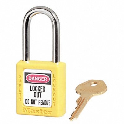 K7448 Lockout Padlock KA Yellow 1-3/4 H PK6