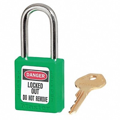 K7446 Lockout Padlock KA Green 1-3/4 H PK12