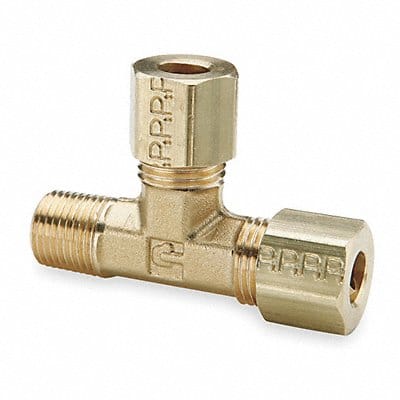 Run Tee Brass CompxM 1/4Inx1/8In PK10