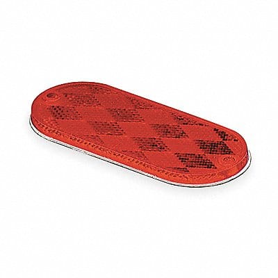 Reflector Oval Red 4-3/8 L