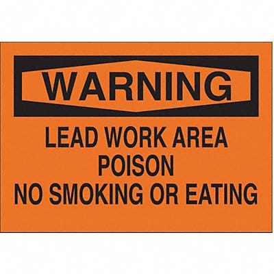 Safety Sign Label 3 1/2inx5in Polyester