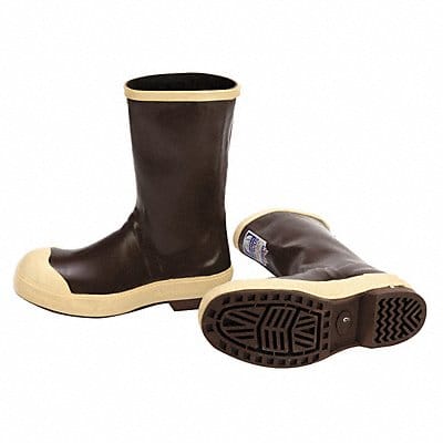 D0339 Rubber Boot Men s 9 Mid-Calf Brown PR