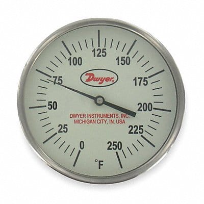 K3120 Bimetal Thermom 5 In Dial 0 to 250F