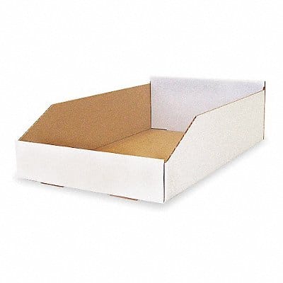 Corr Shelf Bin White Cardboard 4 3/4 in