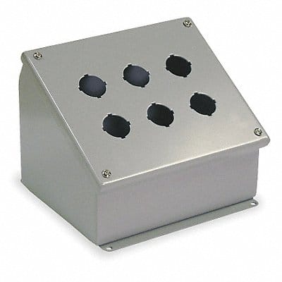 Pushbutton Enclosure 30mm 6 Holes Steel