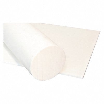 Plastic Rod Polyester 3 Dia 1ftL White