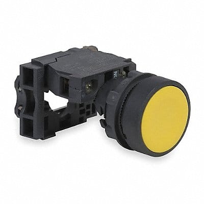 H7077 Non-Illum Push Button 22mm 1NO Yellow