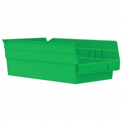 F8464 Shelf Bin Green Indstr Grd Poly 4 in