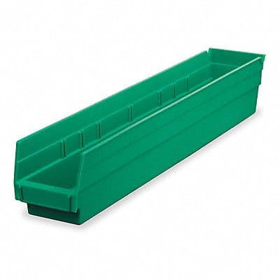 Shelf Bin Green Indstr Grd Poly 4 in