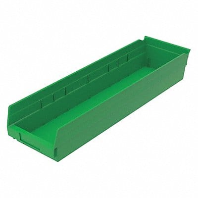 Shelf Bin Green Indstr Grd Poly 4 in