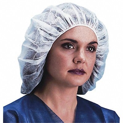 H9100 Bouffant Cap 24in White PP PK1000