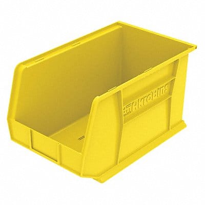 F8691 Hang and Stack Bin Yellow Plastic 10 in