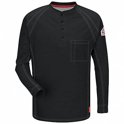 FR Polo Shirt Blk 3XL Long Button