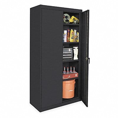 F8667 Storage Cabinet 72 x36 x18 Black 4Shlv