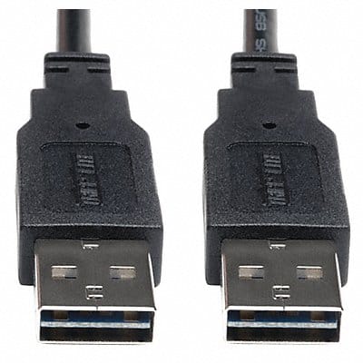 Reversible USB Cable Black 6 ft.